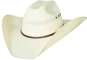 justin moore montecarlo bullhide hats bait a hook western 50x california straw cowboy hat (6 7/8)