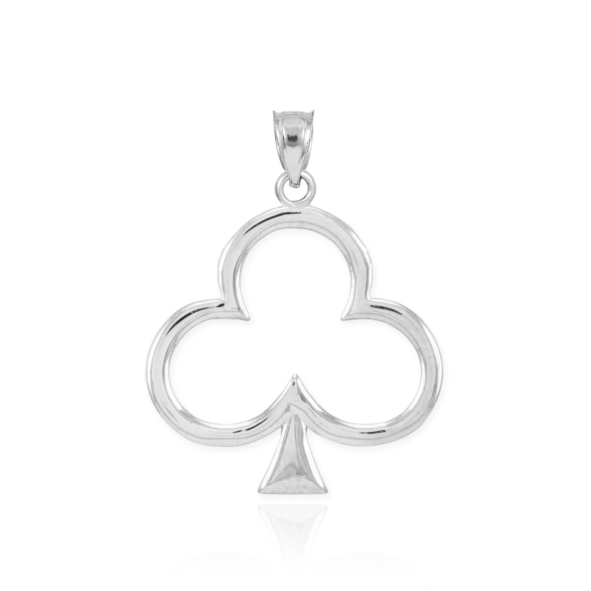 Claddagh Gold 925 Sterling Silver Celtic Clover Leaf Charm Shamrock Pendant