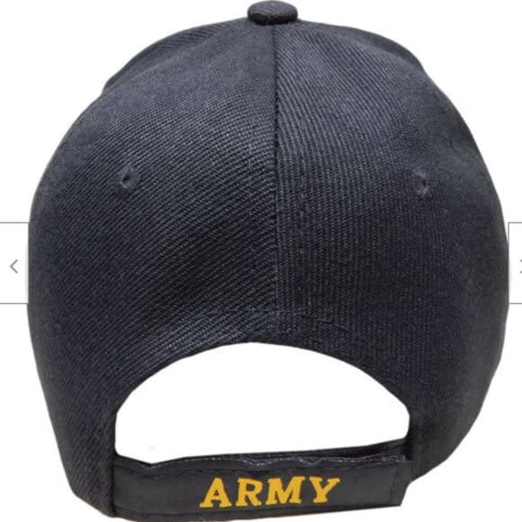 Disabled US Army Baseball Cap, Black Hat, Proud of It with Golden Wreath