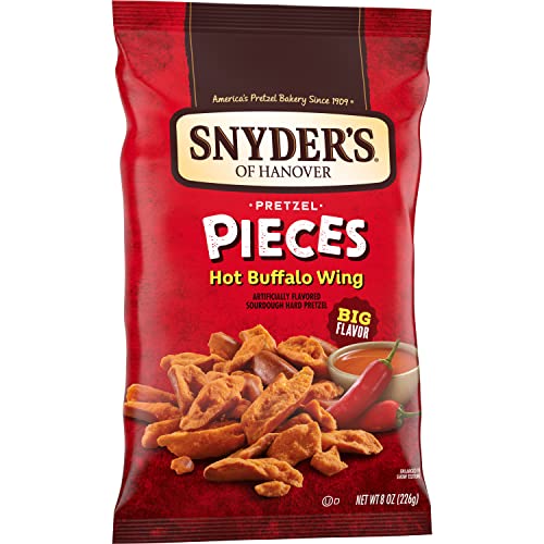 Snyder's of Hanover Pretzel Pieces, Hot Buffalo Wing, 8 Oz (Pack of 6)