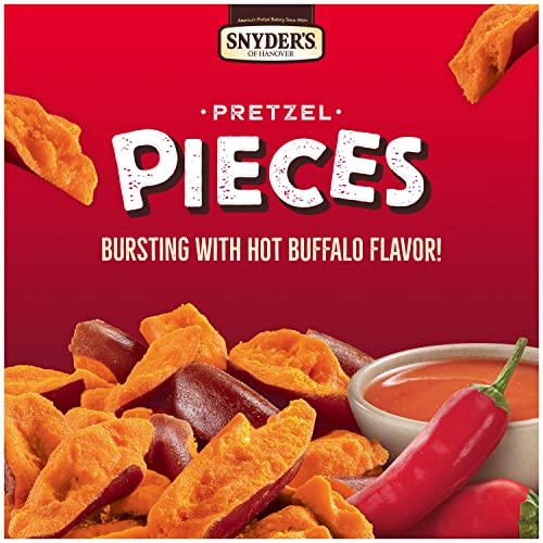 Snyder's of Hanover Pretzel Pieces, Hot Buffalo Wing, 8 Oz (Pack of 6)