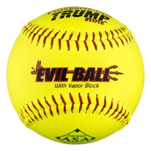 1 dozen asa evil ball 12" softballs 52 cor 300 compression 12 balls (mp-evil-rp-asa-y)