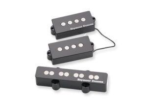 seymour duncan quarter pound p-j bass set- high output neck and bridge pickups for classic and hard rock, grunge, metal, and punk