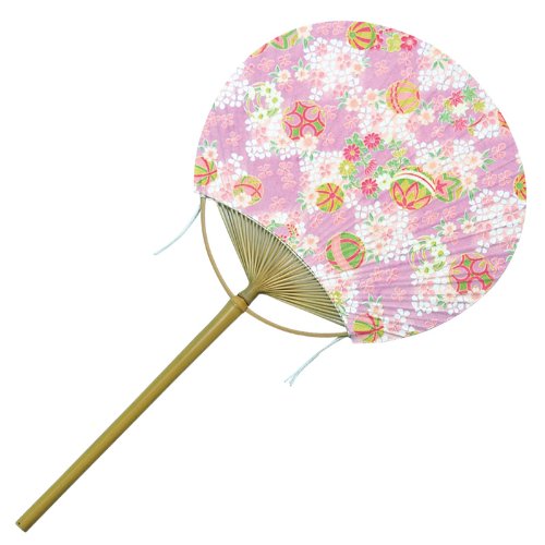 Shikoku Group Fan for Women, Approx. 8.7 x 16.5 inches (22 x