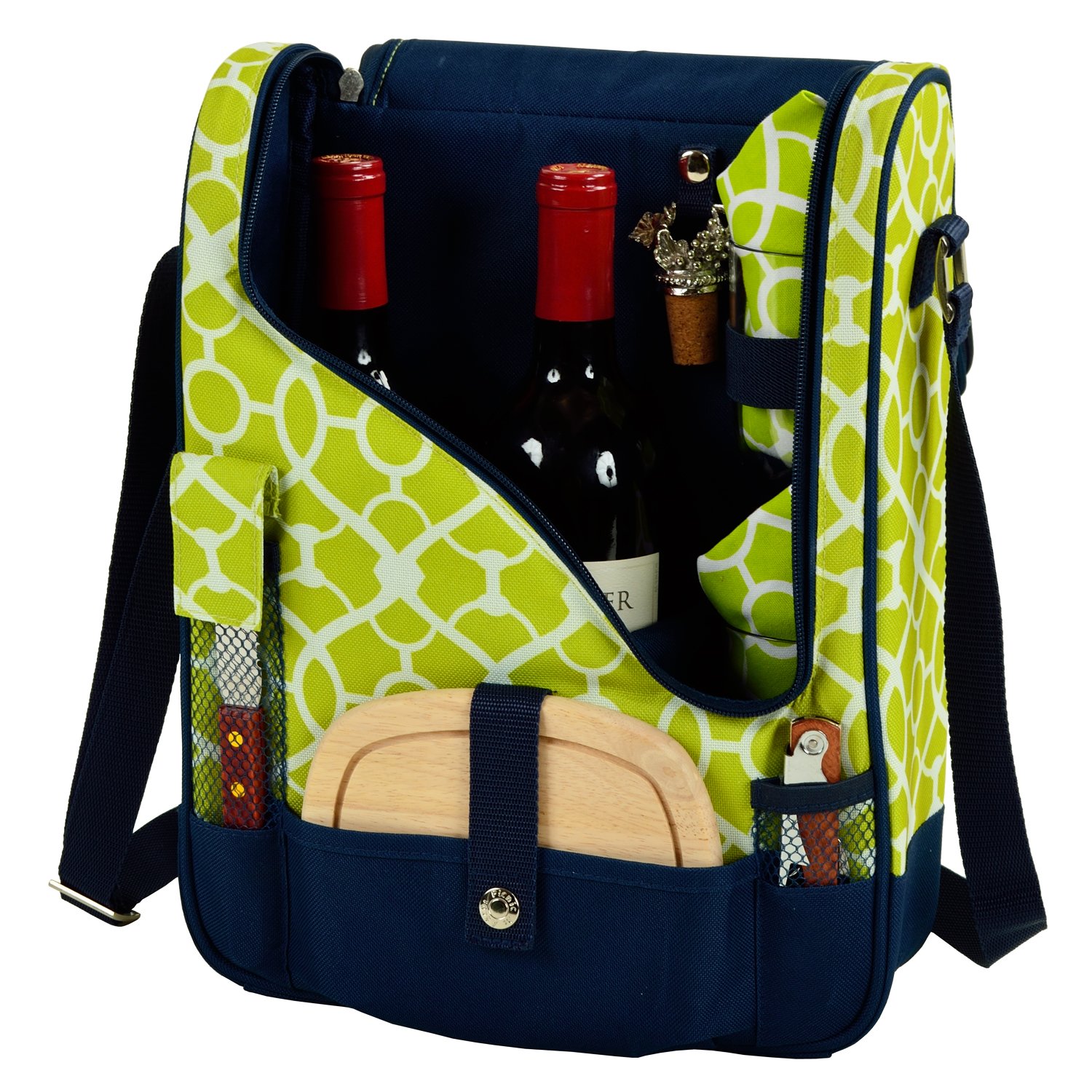 Picnic at Ascot Original Insulated Wine and Cheese Cooler Bag - Designed, Assembled & Quality Approved in the USA