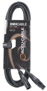 adj products ac5pdmx10 10 foot, 5 pin dmx cable, black