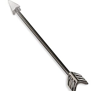 Body Accentz Industrial Bar 316L Surgical Steel Arrow Industrial Barbell 14 GaugE