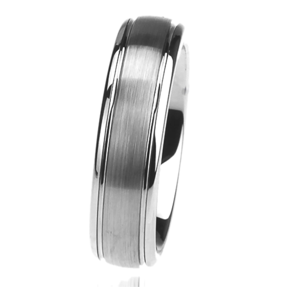 Prime Pristine 6mm 8mm Mens Womens Stainless Steel Weddign Band Ring Brushed Center Domed Comfort Fit Ring SZ: 13.5