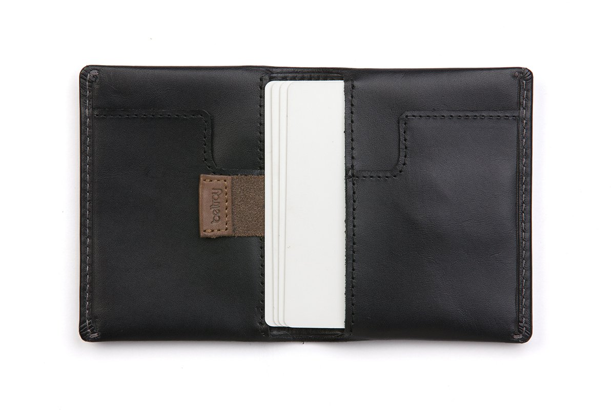 Bellroy Slim Sleeve, slim leather wallet (Max. 8 cards and bills) - Black