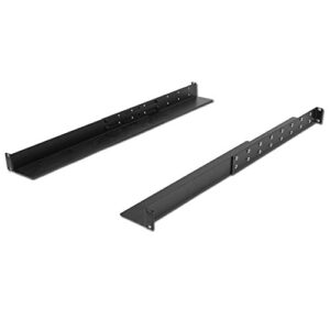 navepoint 1u adjustable 4-post rack mount server shelf rails full depth set black