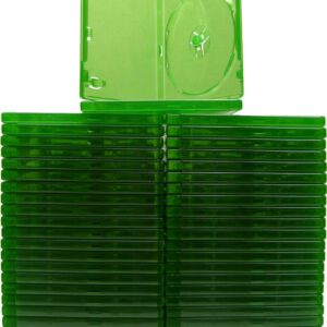 (50) 12mm Replacement Video Game Cases - Translucent Green - Compatible with Xbox One - #VGBR12XONE