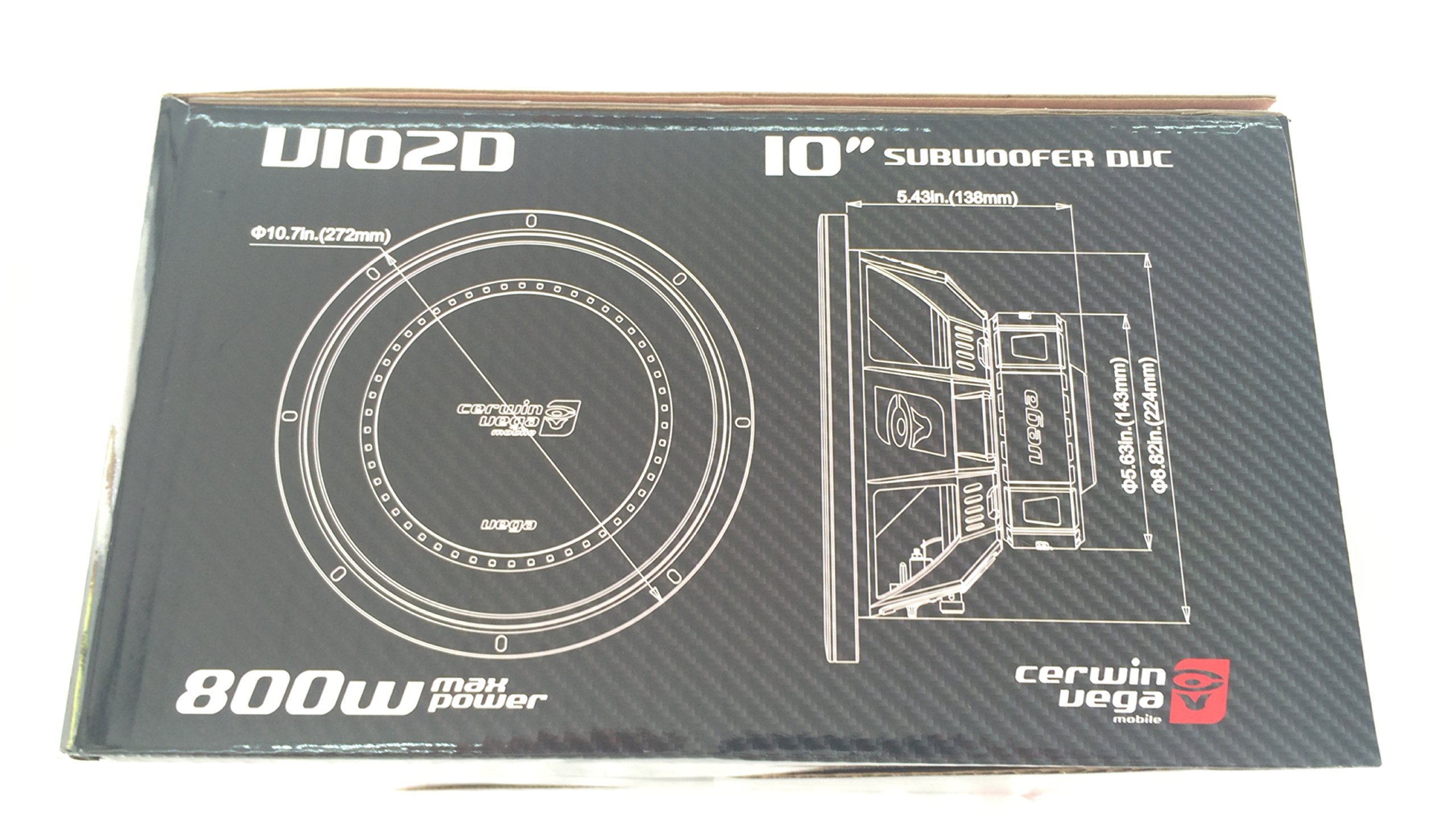 CERWIN-VEGA! Vega Series 10" 400W RMS 2-Ohm DVC High-Performance Subwoofer - Powerful Car Audio System Subwoofer, Deep Bass, Easy Installation, Durable Design for Enhanced Car Audio V102DV2