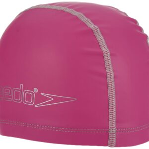 Speedo Junior Pace Swimming Cap | Kids Swim | Dry Hair, Pink, One Size