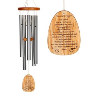 Woodstock Chimes Signature Collection, Woodstock Reflections, 22'' The Lord's Prayer Inspirational and Memorial Wind Chimes for Outdoor, Patio, Home or Garden Décor (WRLP)