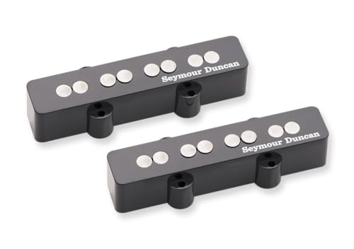 Seymour Duncan Quarter Pound Jazz Bass Pickup Set - High Output Neck and Bridge Bass Guitar Pickups