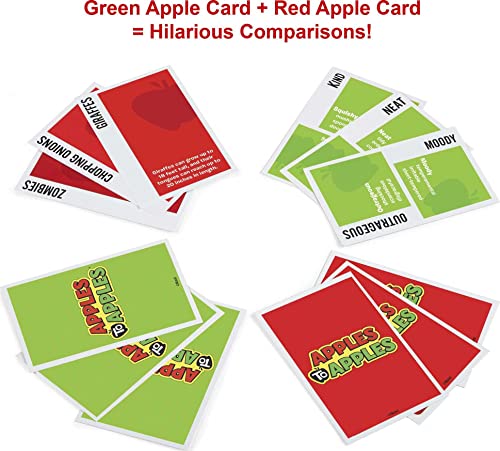 Mattel Games Apples to Apples Card Game, Family Game for Game Night with Family-Friendly Words to Make Crazy Combinations