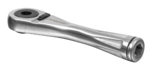 sealey ak6962 bit driver micro stainless steel ratchet, 1/4 hex, 85mm x 123mm x 42mm, silver