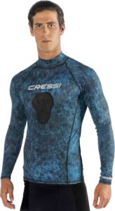 cressi hunter rash guard, camo blue, xl