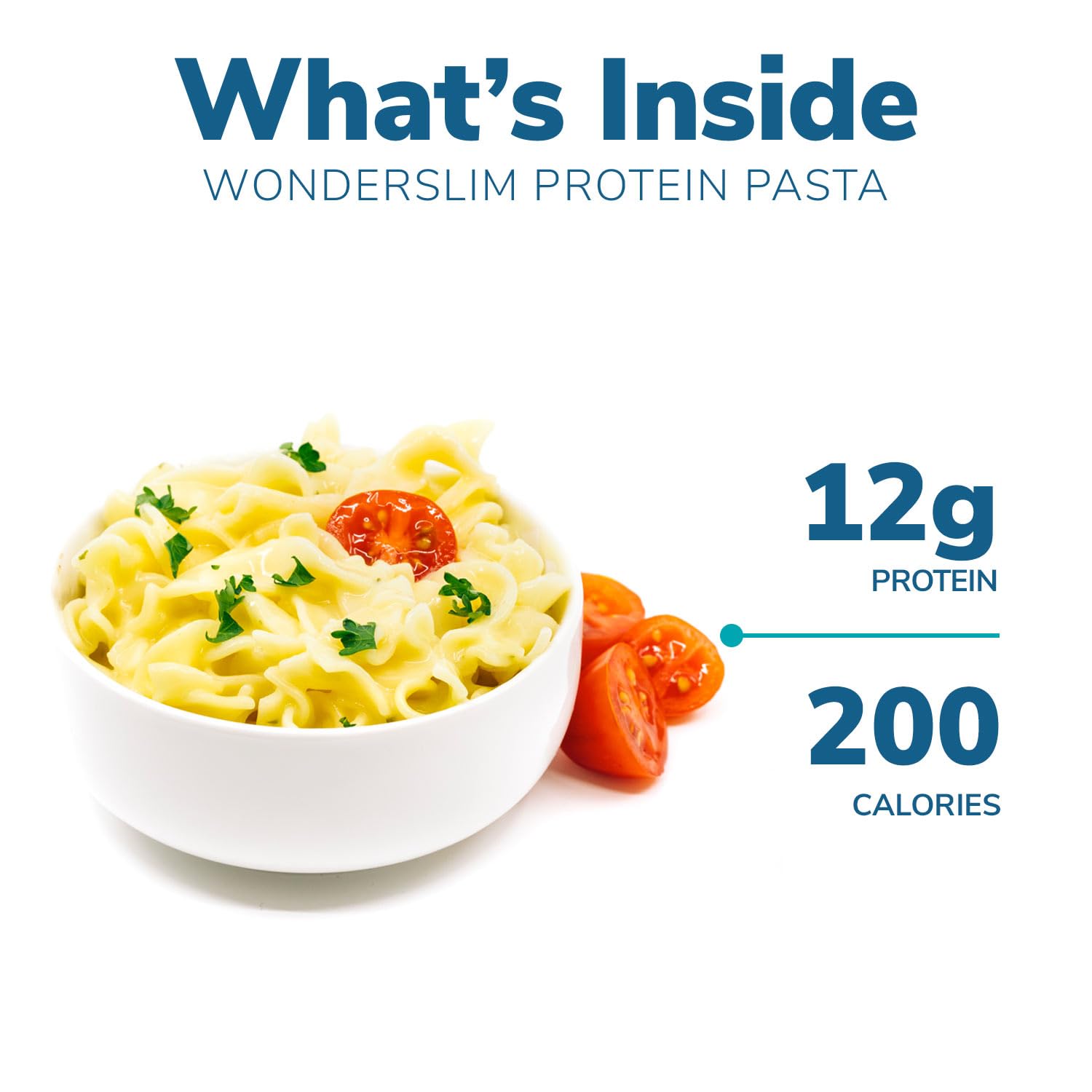 WonderSlim Protein Pasta, Creamy Fettuccini Alfredo, 12g Protein, 200 Calories (5ct)