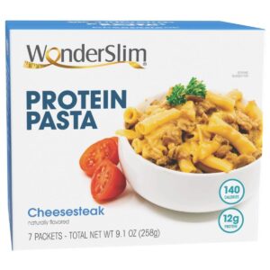 WonderSlim Protein Pasta, Cheese Steak Macaroni, 140 Calories, 12g Protein (7ct)