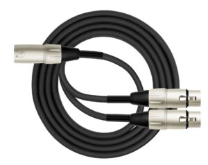 kirlin cable y-301-06 - 6 feet - xlr male to dual xlr female y-cable