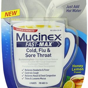 Mucinex Fast-Max Hot Drink, Cold Flu & Sore Throat-8 ct