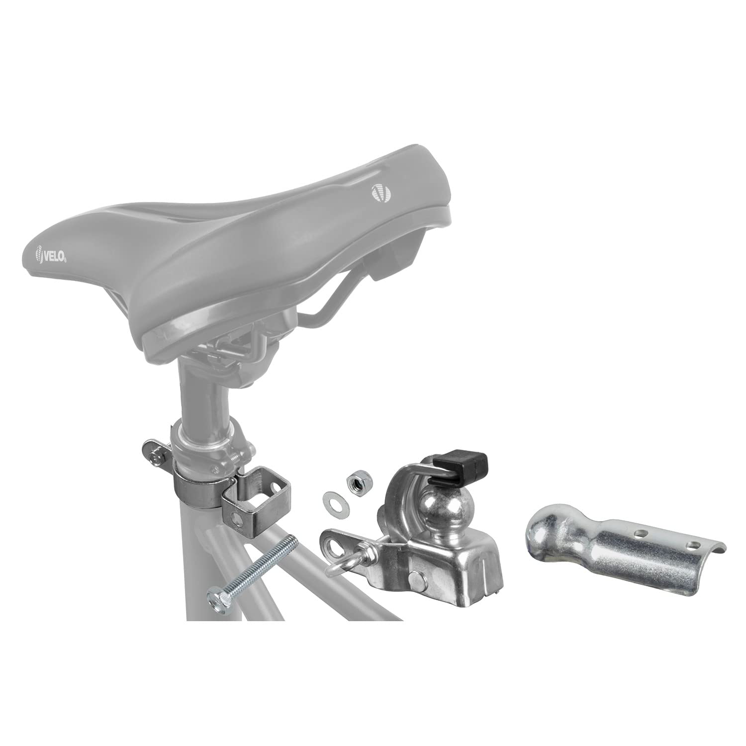 Ventura Zinc Coated Bicycle Trailer Hitch for seat tube or seatpost clamp