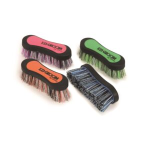 shires ezi-groom grip hoof brush (bright pink)