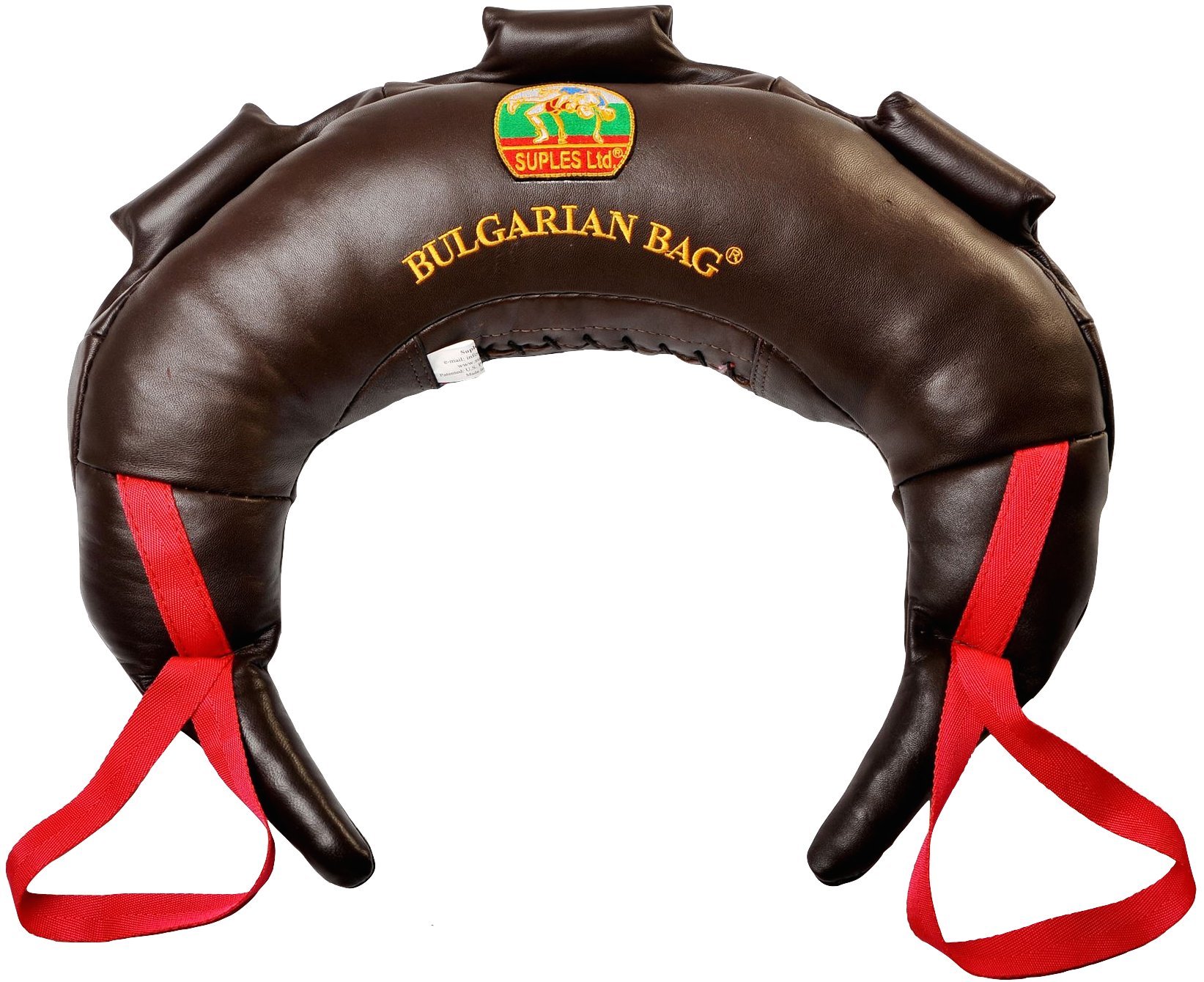 Bulgarian Bag Suples Original - Leather Size M(26lbs), Made by Suples, Including The Instructional Video from The Inventor Coach Ivan Ivanov (Wrestling, Fitness)