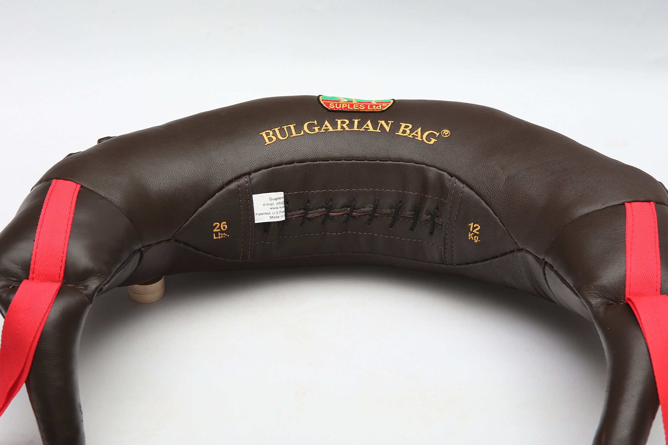 Bulgarian Bag Suples Original - Leather Size M(26lbs), Made by Suples, Including The Instructional Video from The Inventor Coach Ivan Ivanov (Wrestling, Fitness)