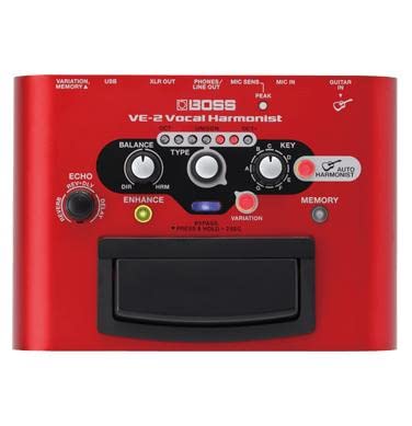 BOSS VE-2 Vocal Echo Pedal for Singing Guitarists | Real-Time Vocal Harmonies and Effects | Create Harmonies with Manual Key Selection | Connect Guitar for Auto Harmony Function | 24 Harmony Types