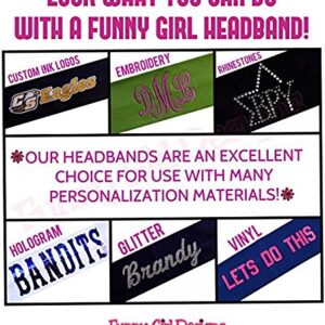 1 DOZEN 2 Inch Wide Cotton Stretch Headbands (Official Funny Girl White)