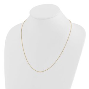 IceCarats 14K Yellow Gold Adjustable 0.55mm Box Link Chain Necklace 22 inch