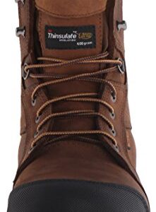 Carhartt mens 8" Rugged Flex Insulated Waterproof Breathable Safety Toe Leather Work Boot Cmf8389 Construction Shoe, Brown, 10.5 US