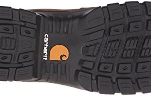 Carhartt mens 8" Rugged Flex Insulated Waterproof Breathable Safety Toe Leather Work Boot Cmf8389 Construction Shoe, Brown, 10.5 US