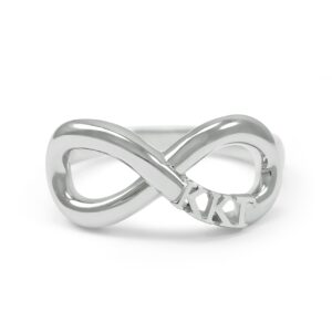 The Collegiate Standard Kappa Kappa Gamma Sterling Silver Infinity Ring (07)