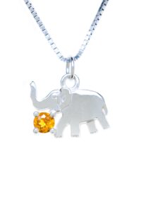 kyle jewelry sterling silver pendant charm elephant november