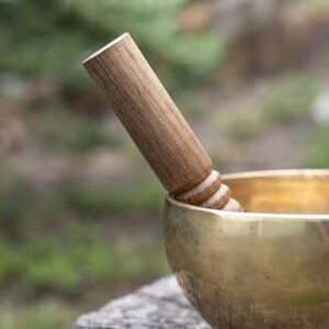 6-Inch Handmade Tibetan Singing Bowl ~ Superb B Crown Chakra Balancing ~ Best use for Meditation, Sound Healing, Cleansing, Mindfulness & Relaxation ~ Cushion & Sueded Leather wooden Mallet included