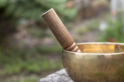 6-Inch Handmade Tibetan Singing Bowl ~ Superb B Crown Chakra Balancing ~ Best use for Meditation, Sound Healing, Cleansing, Mindfulness & Relaxation ~ Cushion & Sueded Leather wooden Mallet included