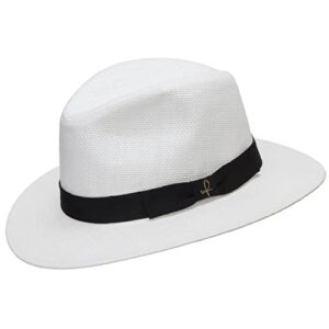 ultrafino trilby straw fedora white panama hat 7 5/8