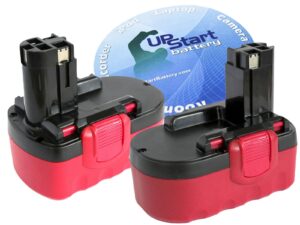 2-pack replacement bosch bat026 battery - for bosch 18v battery (3300mah, ni-mh)