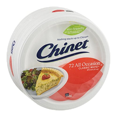 Chinet All Occasion Plates Classic White - 72 ct