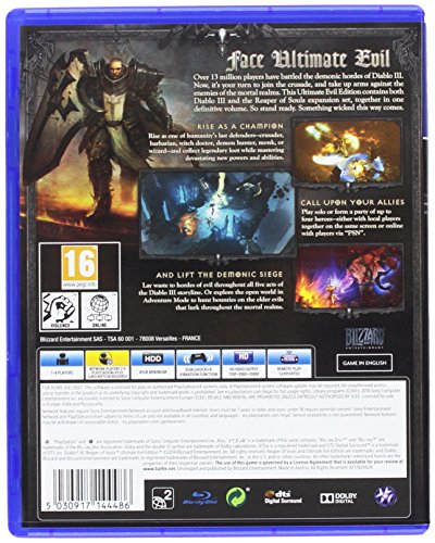 Diablo III 3 Reaper of Souls Ultimate Evil Edition PS4 Playstaiton 4