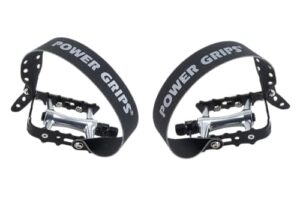 power grips high performance pre-assembled strap/pedal kit, black, x-large