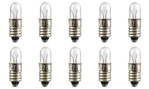 CEC Industries #1769 Bulbs, 2.5 V, 0.5 W, E5 Base, T-1.75 shape (Box of 10)