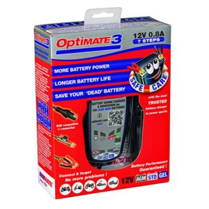 Optimate 3, TM-431, 7-Step 12V 0.8A Sealed Battery Saving Charger & maintainer