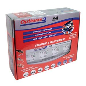 OptiMATE 3 Quad bank, TM-455, 7-step 4x12V 0.8A sealed battery saving charger & maintainer