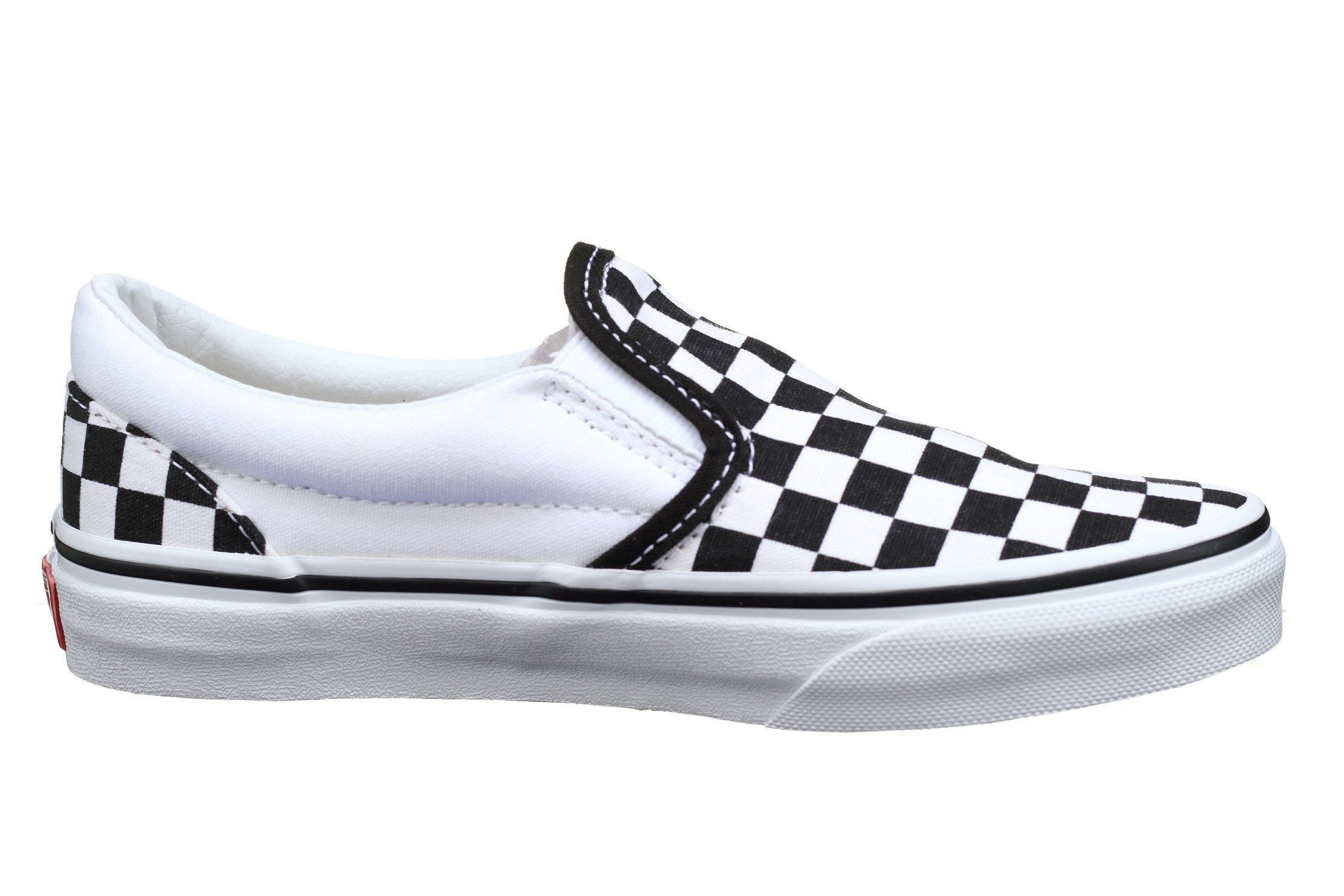 Vans Kids Classic Slip-On (Checkerboard) Black/True White VN000ZBU5GU Size 10.5