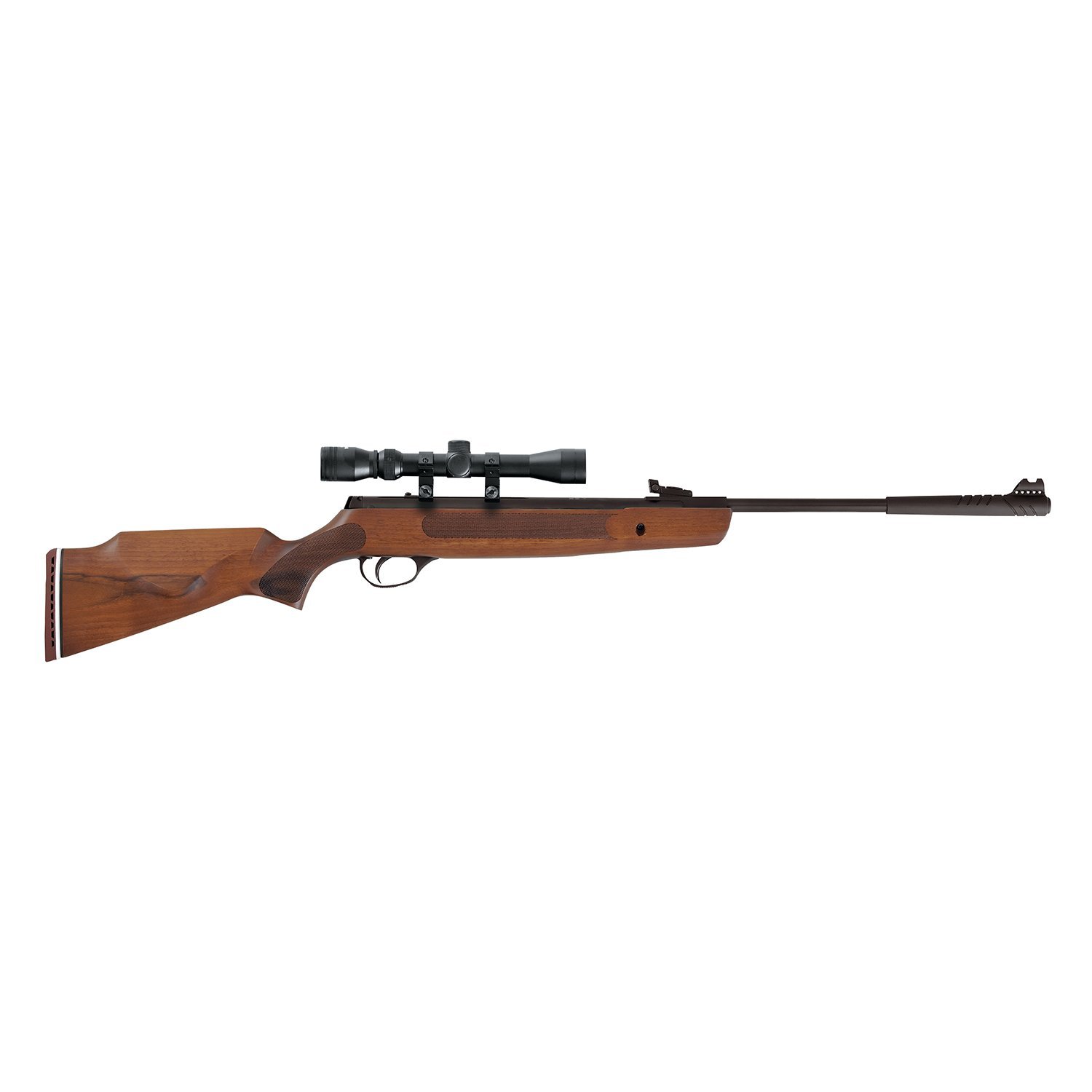 Hatsan 1000X Spring Striker Combo Air Rifle, 25 Caliber, Black