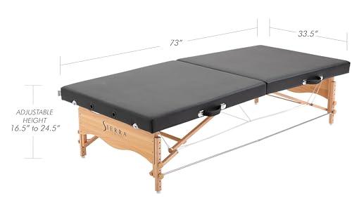 Sierra Comfort Low-Level Massage Table, Black